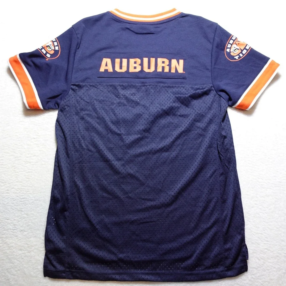 Colosseum Auburn Tigers Football Jersey Youth Large Navy Blue Orange COJF40844